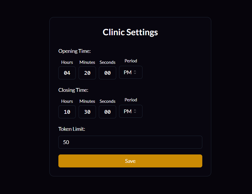 Clinic Settings